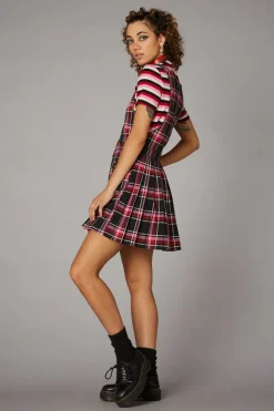 Women Black Friday Dresses & Pinafores*Punk Valentine Tartan Pinafore