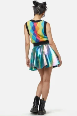 Women Dangerfield Blouses & Tops*Rainbow Argyle Knit Vest