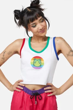 Women Dangerfield Blouses & Tops*Rainbow Frog Tank