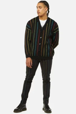 Men Dangerfield Jumpers & Knits*Rainbow Pin Stripe Os Cardi