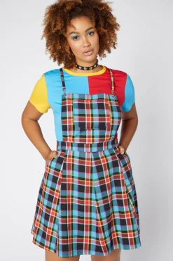 Women Dangerfield Dresses & Pinafores*Rainbow Tartan Pinafore