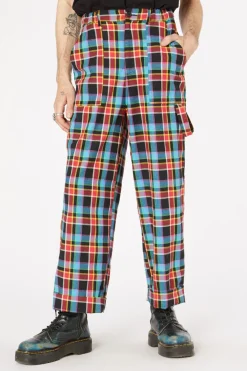 Men Dangerfield Pants & Shorts*Rainbow Tartan Wide Leg Pant