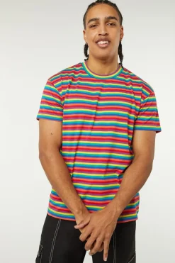 Men Dangerfield Shirts & Tees*Rainbow Yarndye Stripes Tee