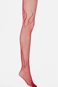 Accessories Dangerfield Socks & Tights*Red Flame Tights