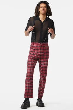 Men Dangerfield Pants & Shorts*Revenge Tartan Brace Trousers