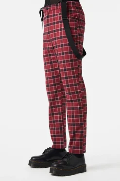 Men Dangerfield Pants & Shorts*Revenge Tartan Brace Trousers