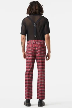 Men Dangerfield Pants & Shorts*Revenge Tartan Brace Trousers