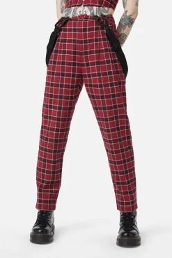 Women Dangerfield Pants & Jumpsuits*Revenge Tartan Brace Trouser