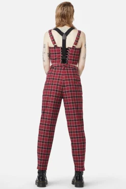 Women Dangerfield Pants & Jumpsuits*Revenge Tartan Brace Trouser