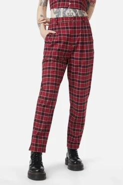 Women Dangerfield Pants & Jumpsuits*Revenge Tartan Brace Trouser