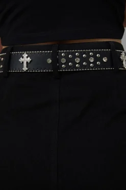 Accessories Black Friday Belts & Harnesses*Rhinestoned Cross Belt