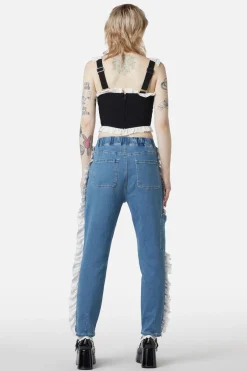 Women Dangerfield Pants & Jumpsuits*Ruffle Denim Cargo Pant
