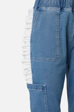 Women Dangerfield Pants & Jumpsuits*Ruffle Denim Cargo Pant