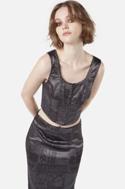 Women Dangerfield Blouses & Tops*Ruined Mansion Satin Brocade Corset