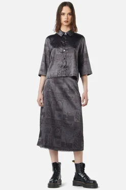 Women Dangerfield Blouses & Tops*Ruined Mansion Satin Brocade Blouse