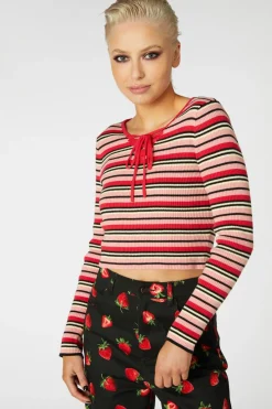 Women Dangerfield Knitwear & Cardis*90S Fetch Stripey Crop Knit