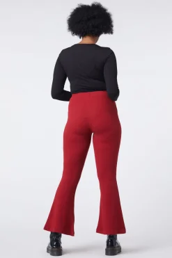 Women Dangerfield Pants & Jumpsuits*90S Lacing Flare Rib Pant