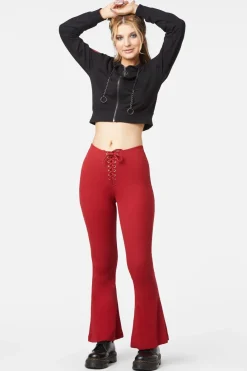 Women Dangerfield Pants & Jumpsuits*90S Lacing Flare Rib Pant