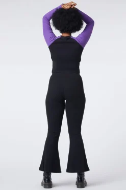 Women Dangerfield Pants & Jumpsuits*90S Lacing Flare Rib Pant