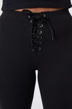 Women Dangerfield Pants & Jumpsuits*90S Lacing Flare Rib Pant