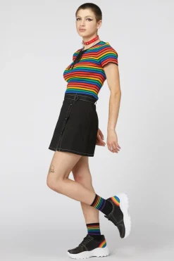 Women Dangerfield Knitwear & Cardis*90S Rainbow Crop Rib Knit
