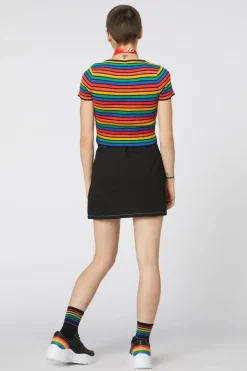 Women Dangerfield Knitwear & Cardis*90S Rainbow Crop Rib Knit