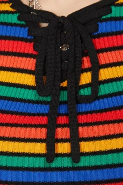 Women Dangerfield Knitwear & Cardis*90S Rainbow Crop Rib Knit