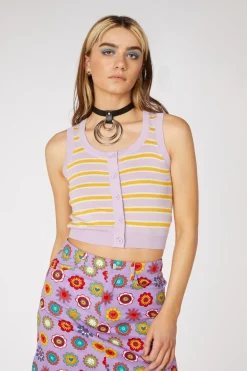 Women Dangerfield Knitwear & Cardis*90S Stripe Sleeveless Knit