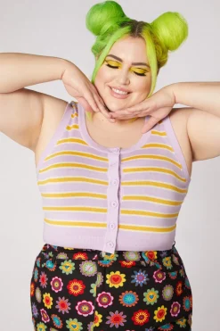 Women Dangerfield Knitwear & Cardis*90S Stripe Sleeveless Knit