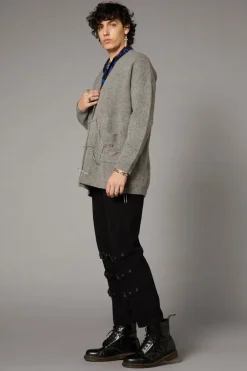 Men Black Friday Jumpers & Knits*Safety Pin Goth Unisex Cardi