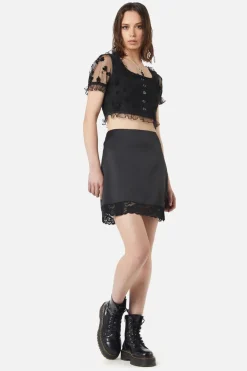 Women Dangerfield Skirts & Skorts*Satin Lace Slip Mini Skirt