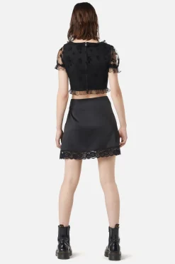 Women Dangerfield Skirts & Skorts*Satin Lace Slip Mini Skirt