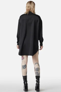 Women Dangerfield Dresses & Pinafores*Satin Tux Shirt Dress