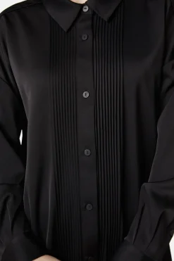 Women Dangerfield Dresses & Pinafores*Satin Tux Shirt Dress