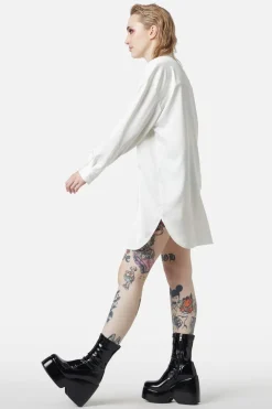 Women Dangerfield Dresses & Pinafores*Satin Tux Shirt Dress