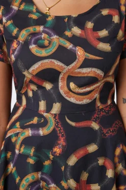 Women Dangerfield Dresses & Pinafores*Serpent Print Cotton Dress
