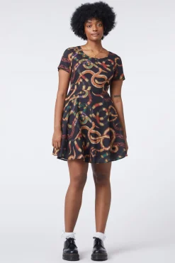Women Dangerfield Dresses & Pinafores*Serpent Print Cotton Dress