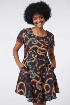 Women Dangerfield Dresses & Pinafores*Serpent Print Cotton Dress