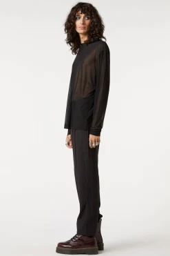 Women Dangerfield Blouses & Tops*Sheer Basic Long Sleeve Top