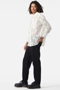 Men Dangerfield Shirts & Tees*Sheer Lace Long Sleeve Shirt