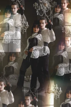 Men Dangerfield Shirts & Tees*Sheer Lace Long Sleeve Shirt