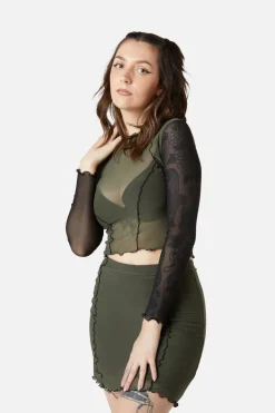 Women Dangerfield Blouses & Tops*Sheer Mesh Babylock Top