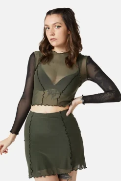 Women Dangerfield Skirts & Skorts*Sheer Mesh Jersey Skort