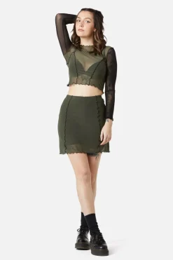Women Dangerfield Skirts & Skorts*Sheer Mesh Jersey Skort