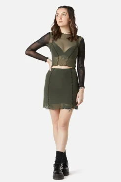 Women Dangerfield Skirts & Skorts*Sheer Mesh Jersey Skort