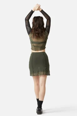 Women Dangerfield Skirts & Skorts*Sheer Mesh Jersey Skort