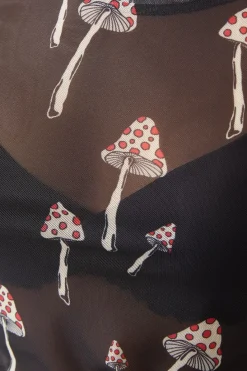 Women Dangerfield Blouses & Tops*Shroom Mesh Printed Top