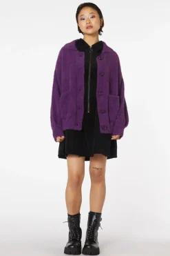 Women Dangerfield Knitwear & Cardis*Sisters Collar Fluffy Cardi