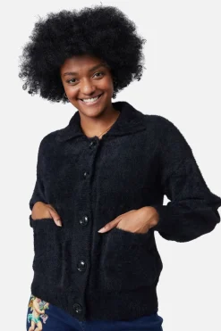 Women Dangerfield Knitwear & Cardis*Sisters Collar Fluffy Cardi