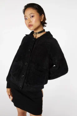 Women Dangerfield Knitwear & Cardis*Sisters Collar Fluffy Cardi